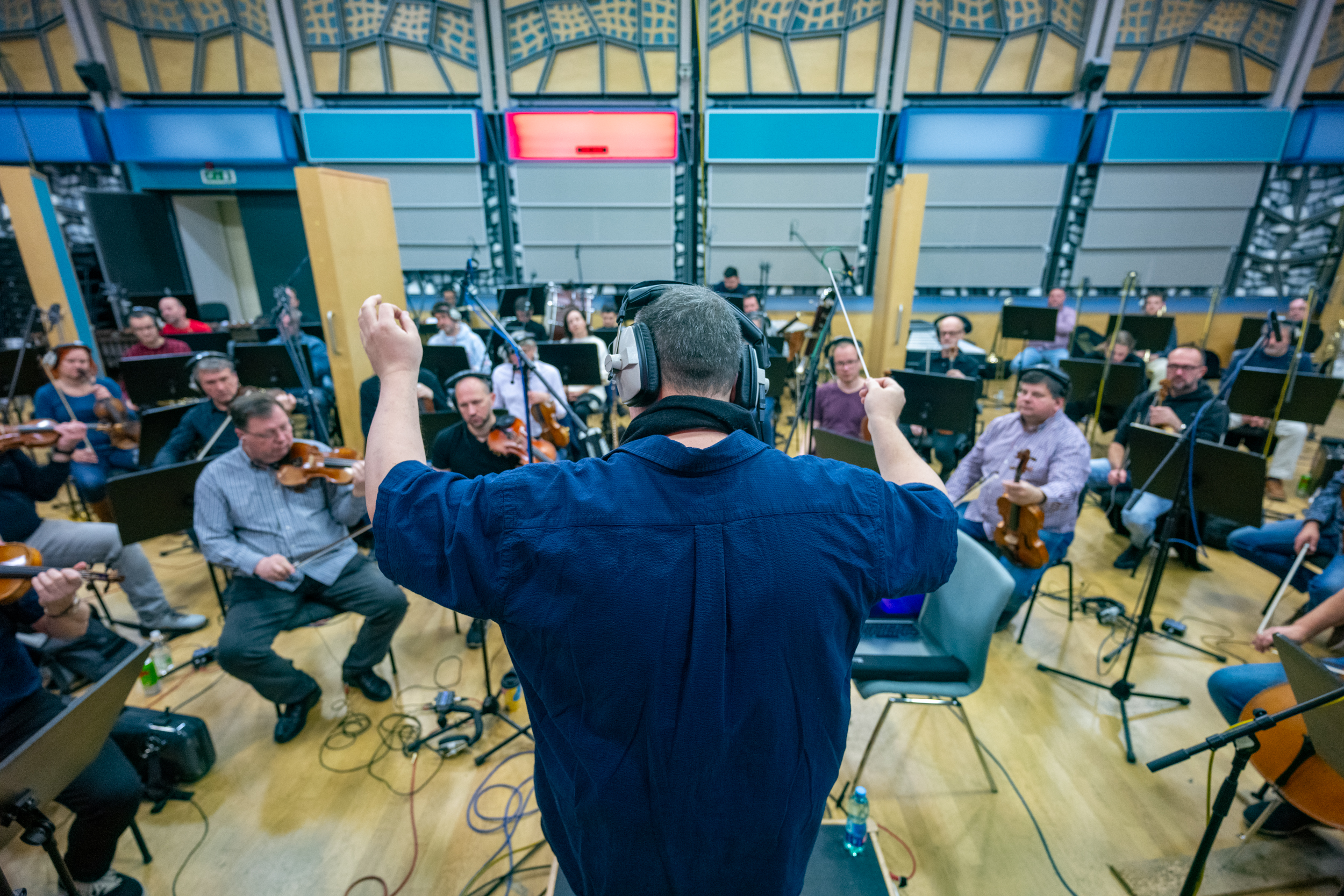 Nahrávací workshop ve Studiu 1 Českého rozhlasu, Composers Summit Prague. Foto: Jan Urbánek