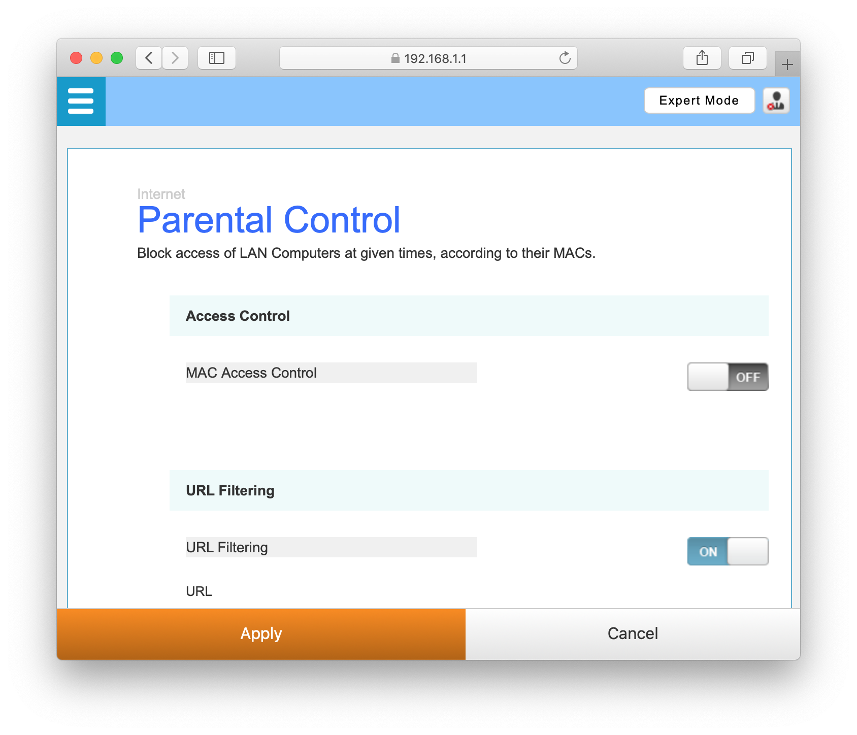 Control parental en mi router