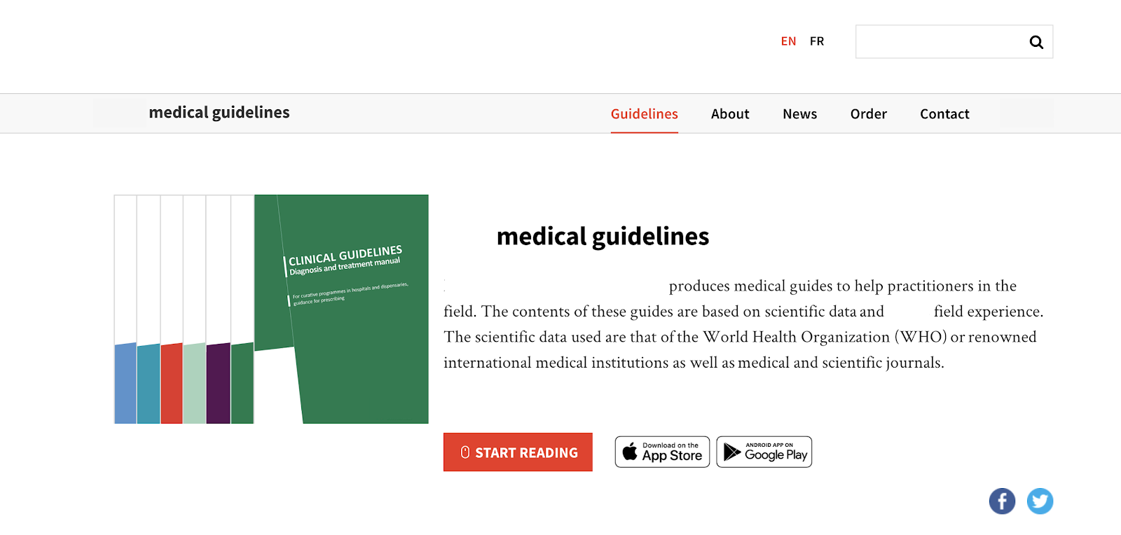 Mobile Screen: Clinical Guidelines