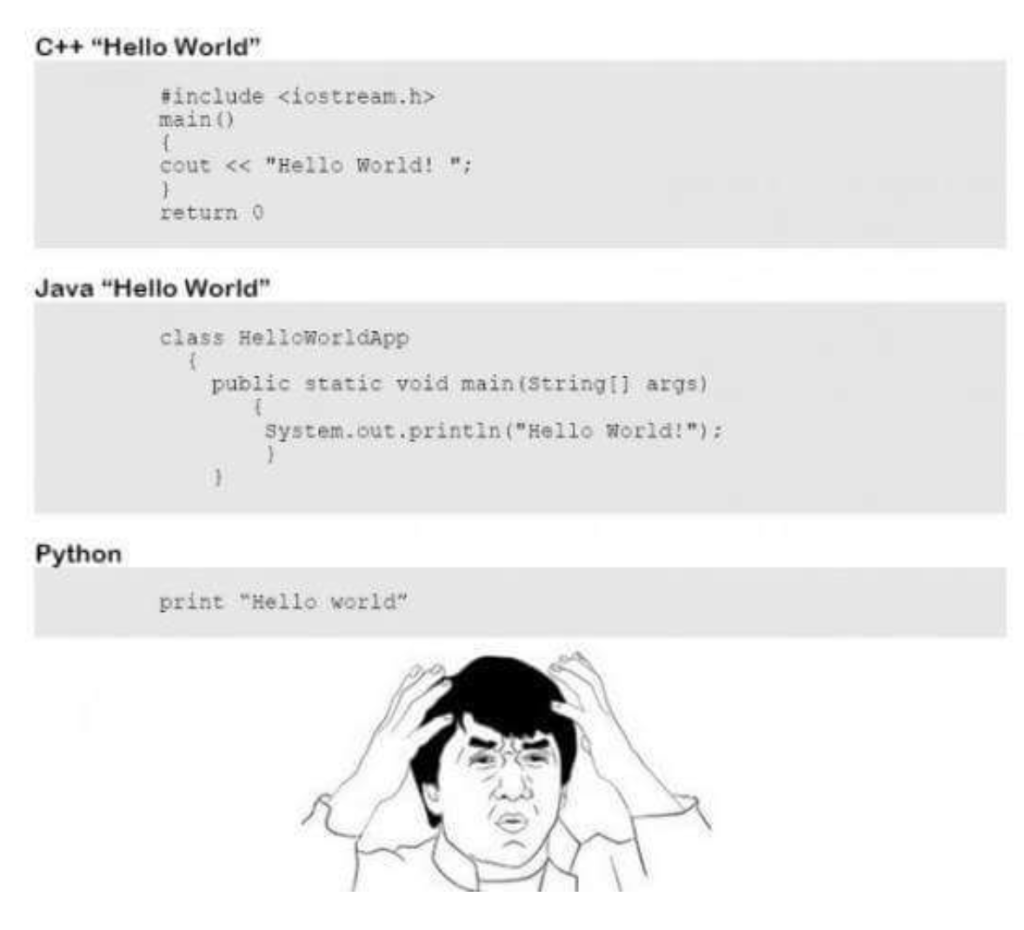 Code in different progamming languages and Bruce Lee