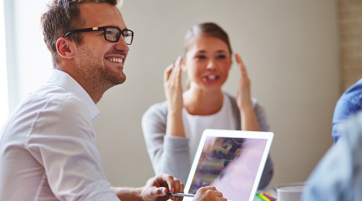 business and IT people working together