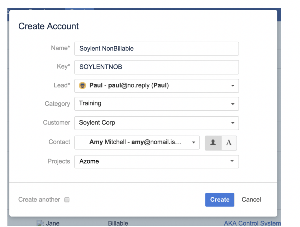 create account in jira