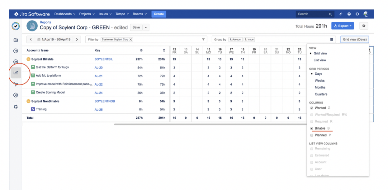 jira tempo timesheet