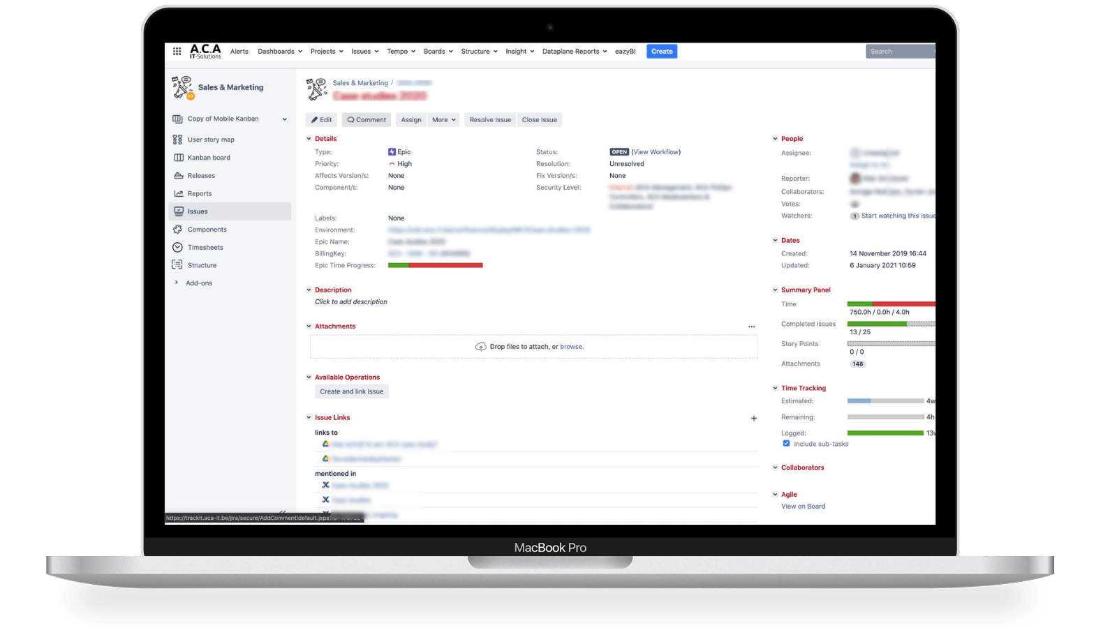 macbook mockup jira software management