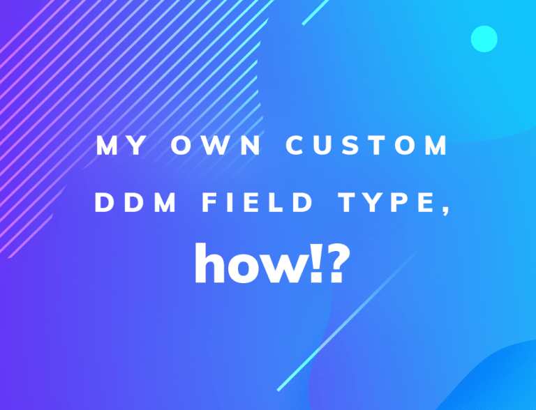 custom DDM field