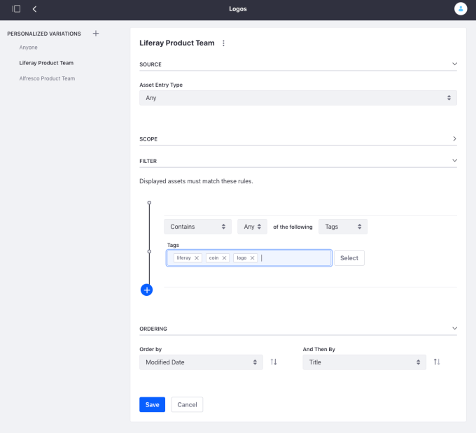 liferay DXP content items in asset publisher portlet