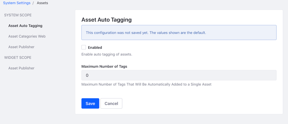 liferay DXP auto-tagging of images