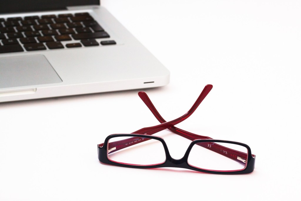 laptop and glasses