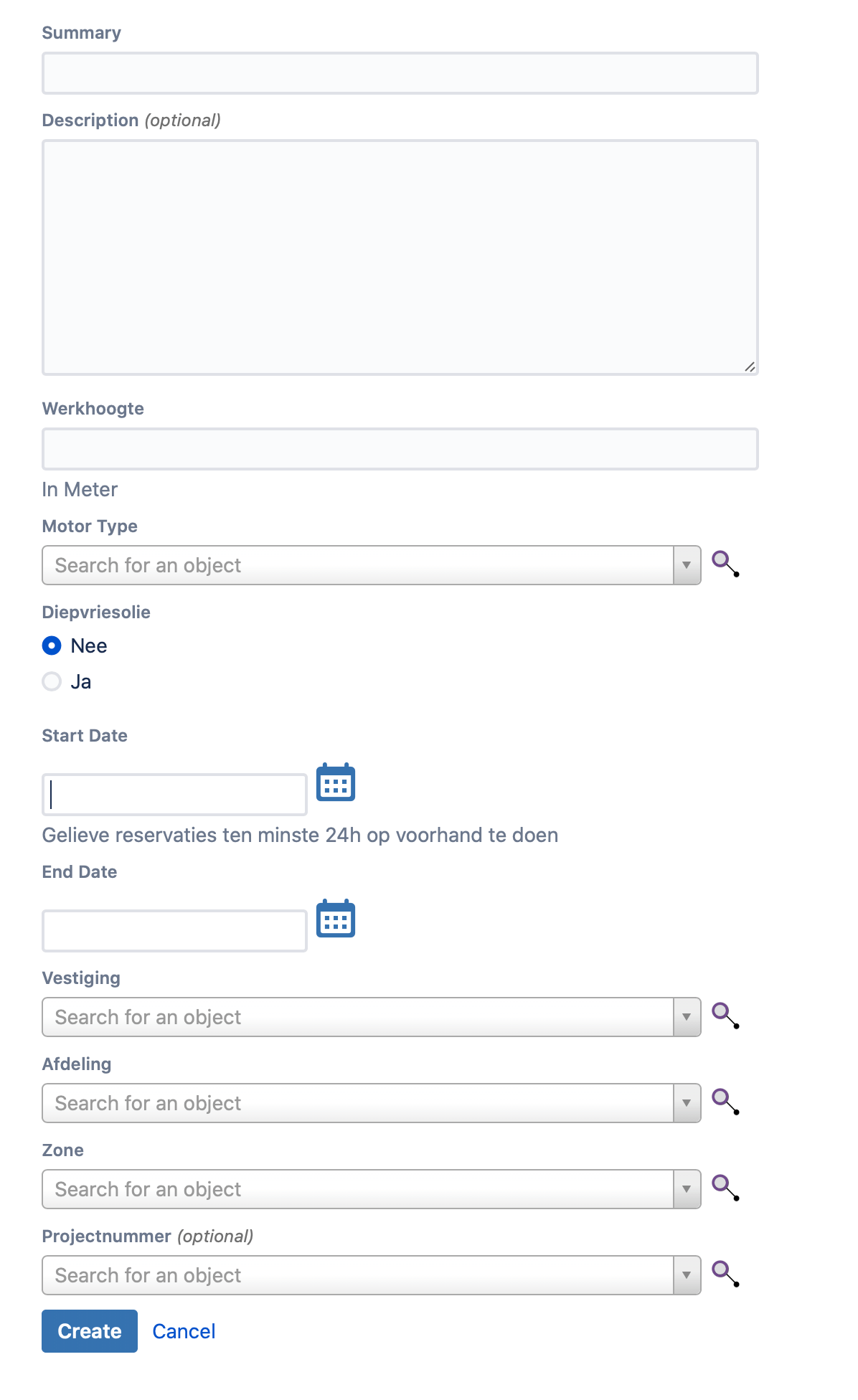 jira service desk maak ticket aan 