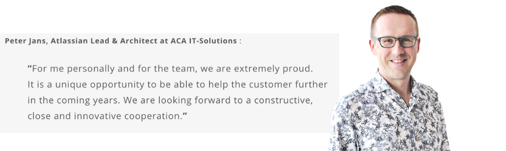 quote of Peter Jans, Atlassian lead at ACA