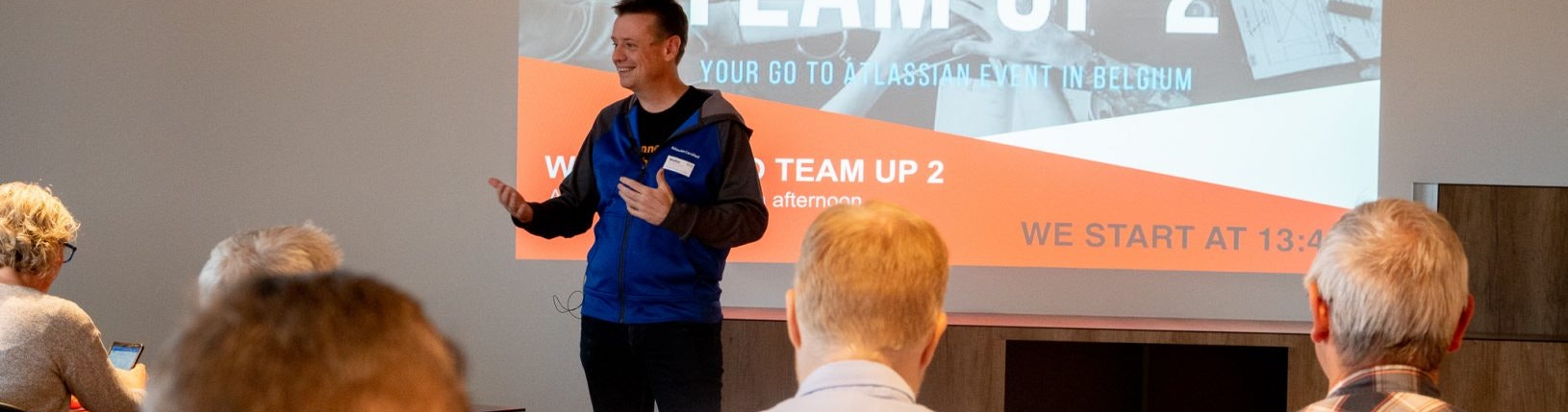 Team member talk about Atlassian team up event