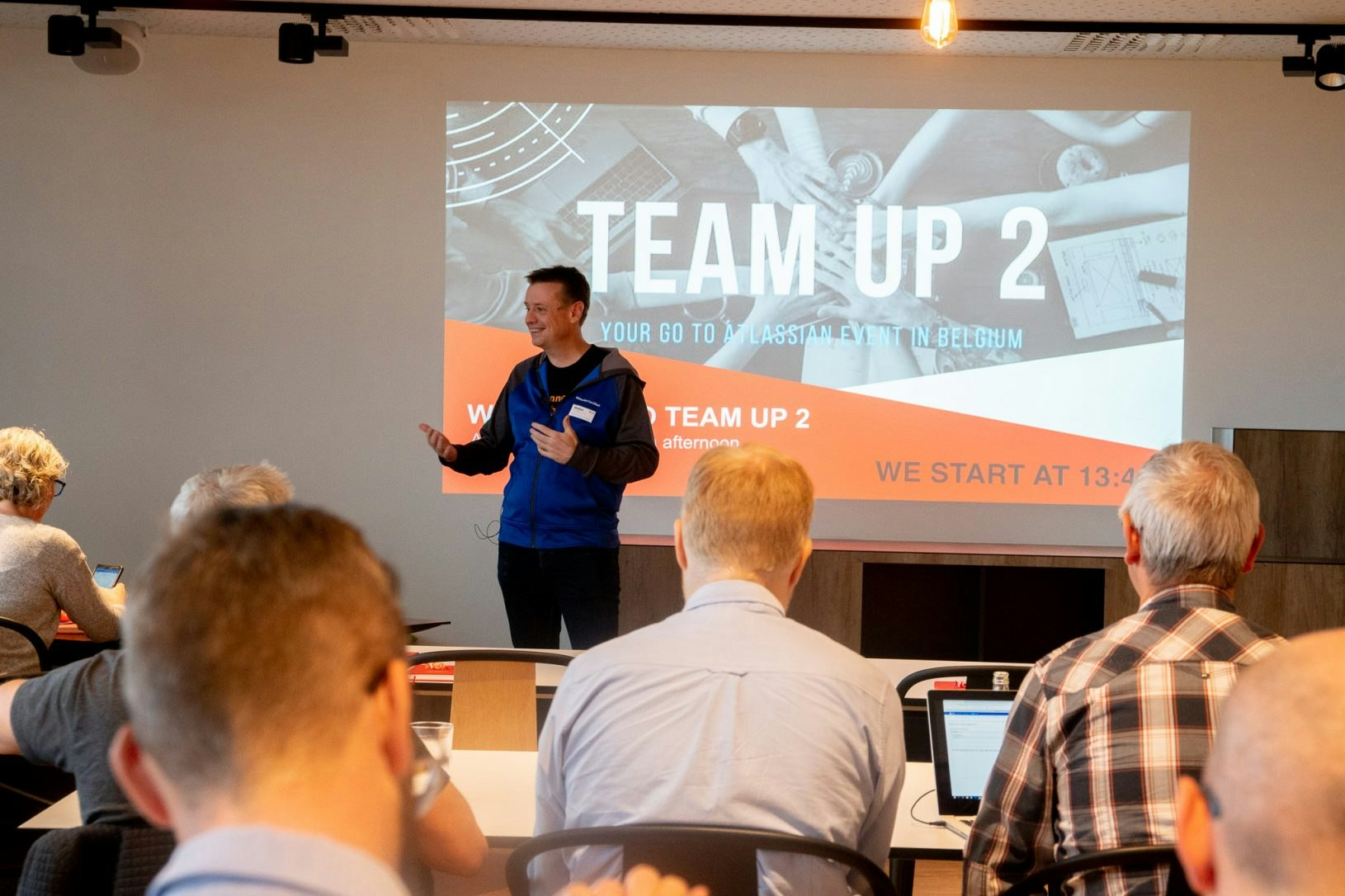 Team member talk about Atlassian team up event