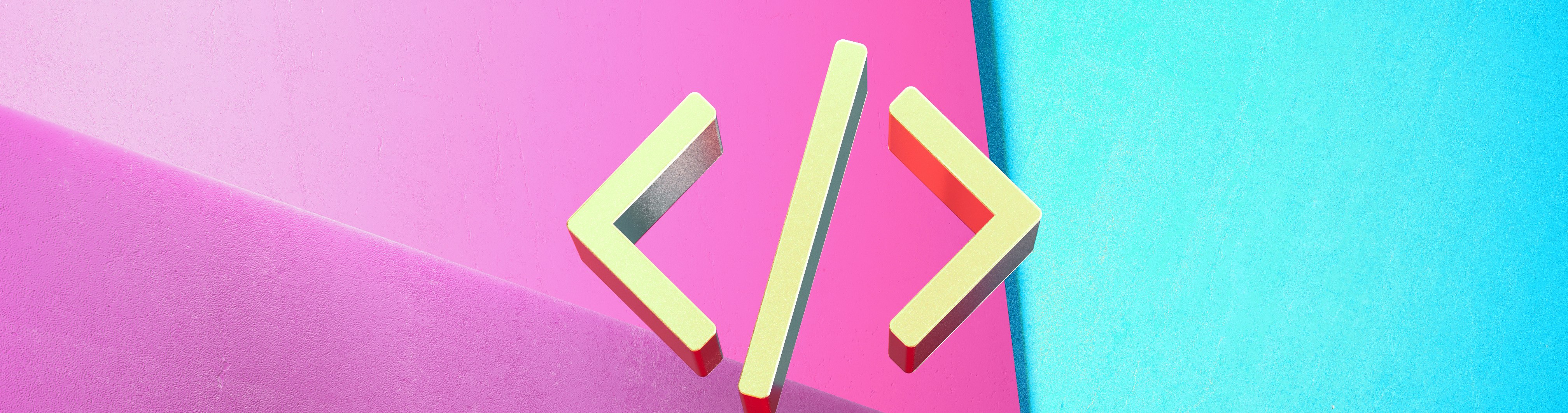 code icon on colorful background