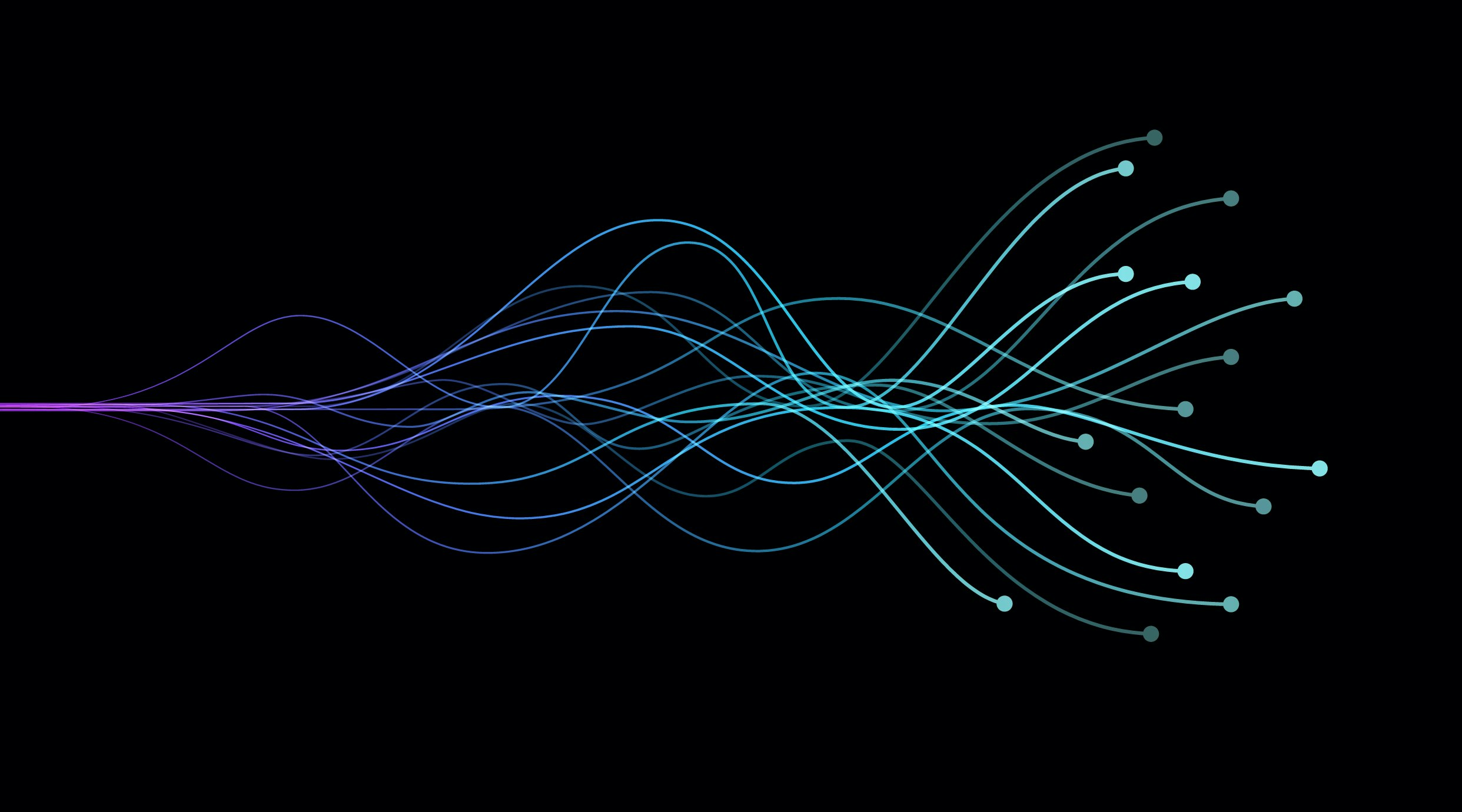 Fast machine learning with TensorFlow and Kubernetes blog post hero image, abstract lines depicting neural network