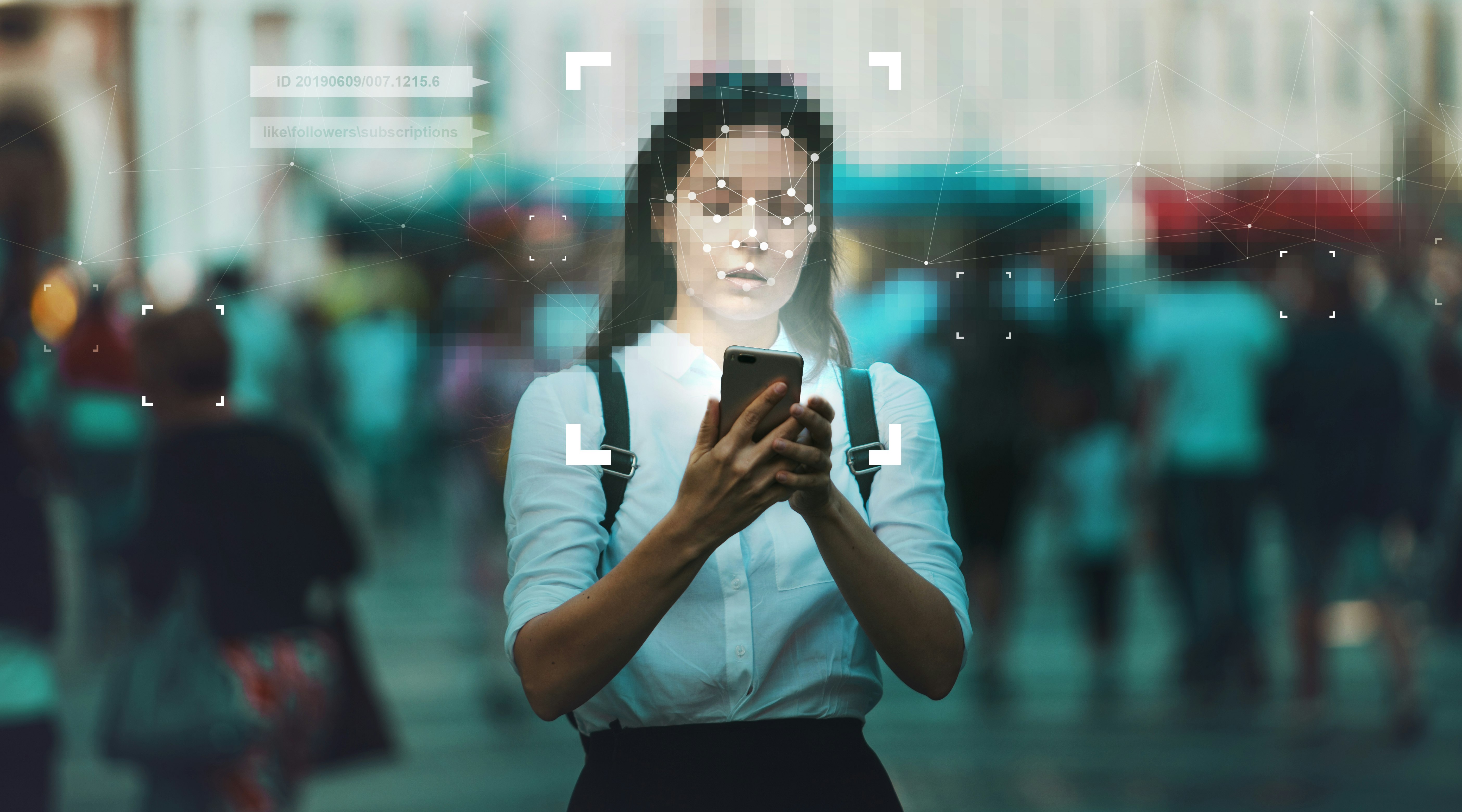 How to use machine learning applications without having to worry about privacy blog post hero image, woman with blurred face holding phone