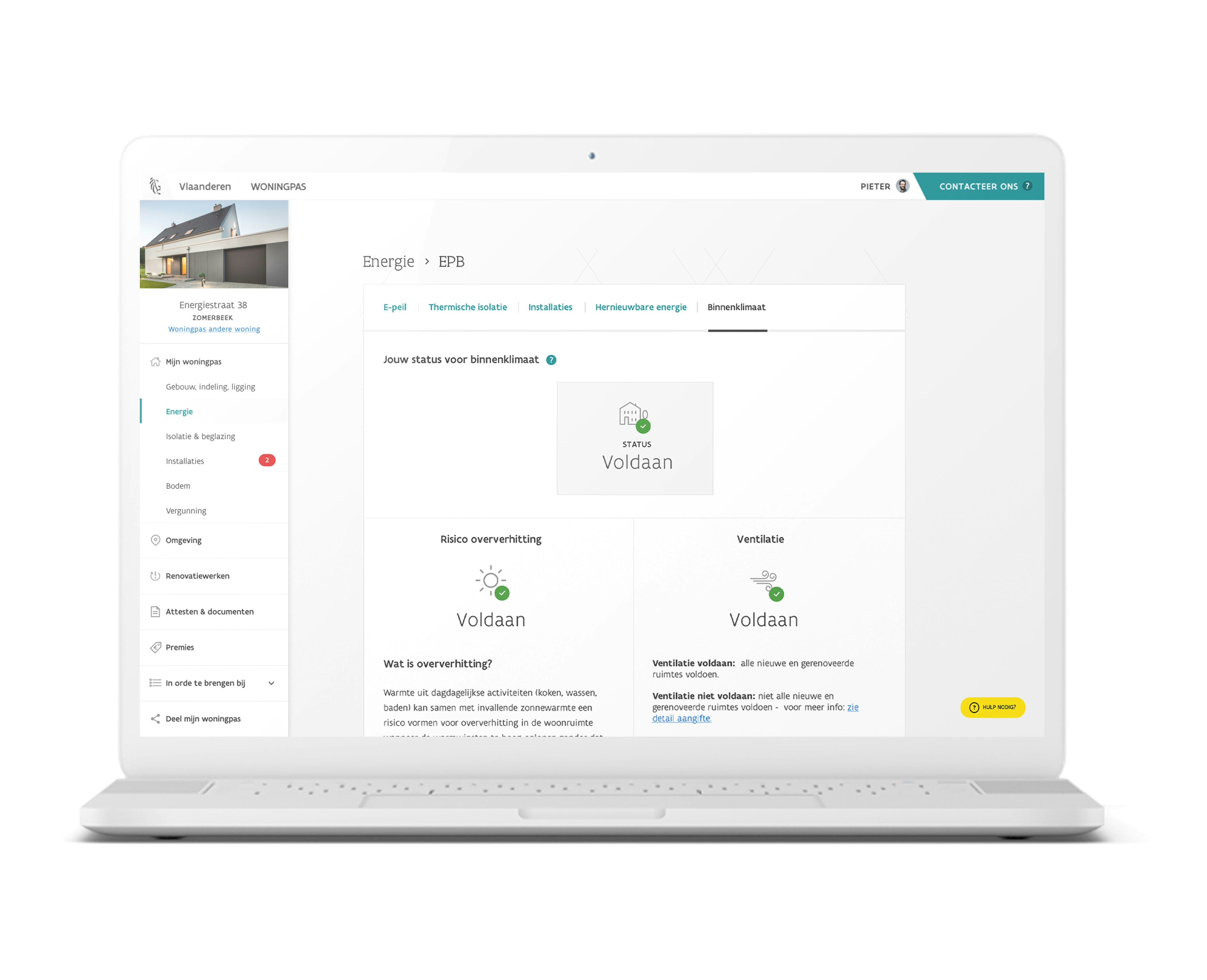 The woningpas is a digital passport for residences in Flanders