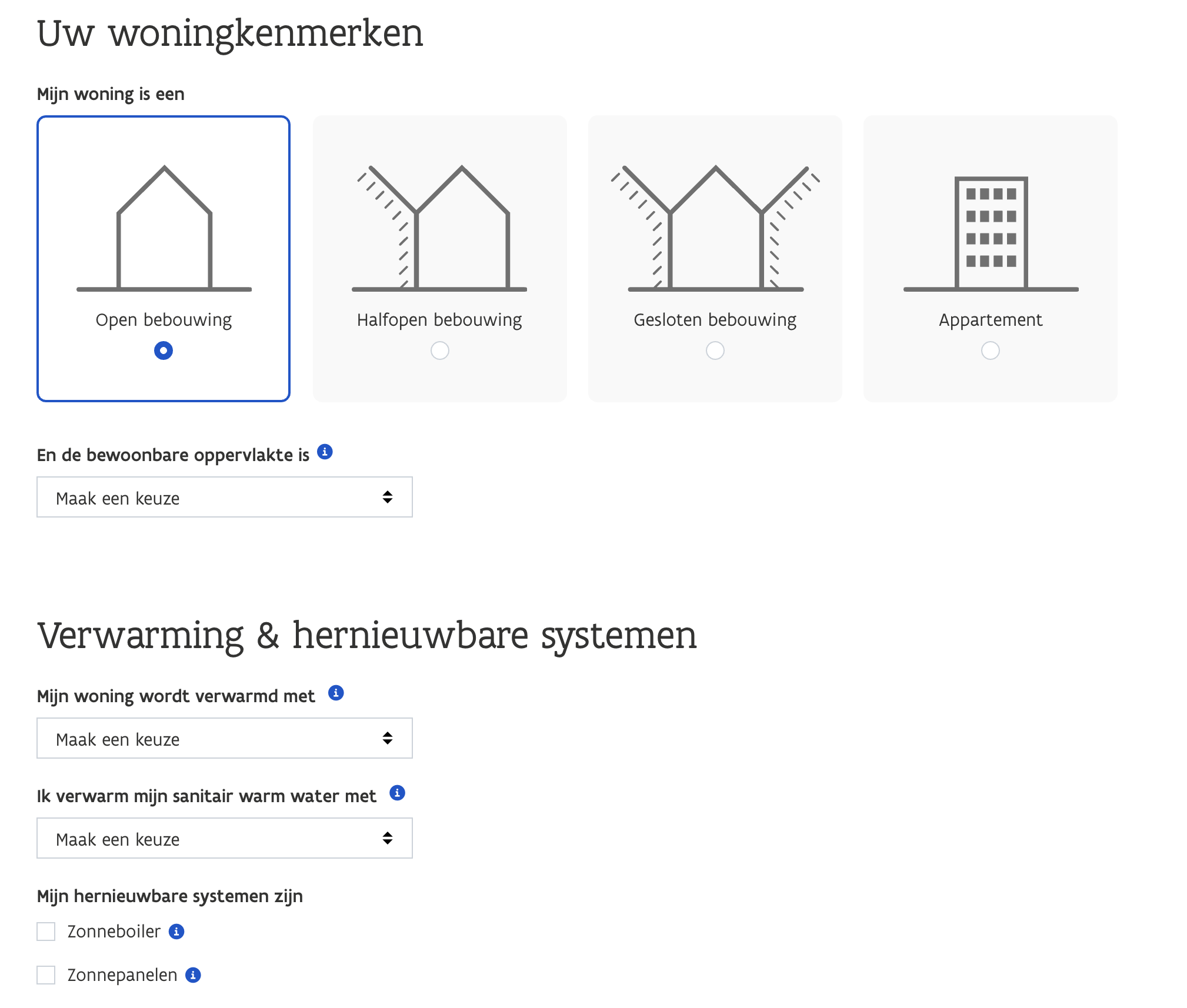 EPC benchmarktool parameters woning