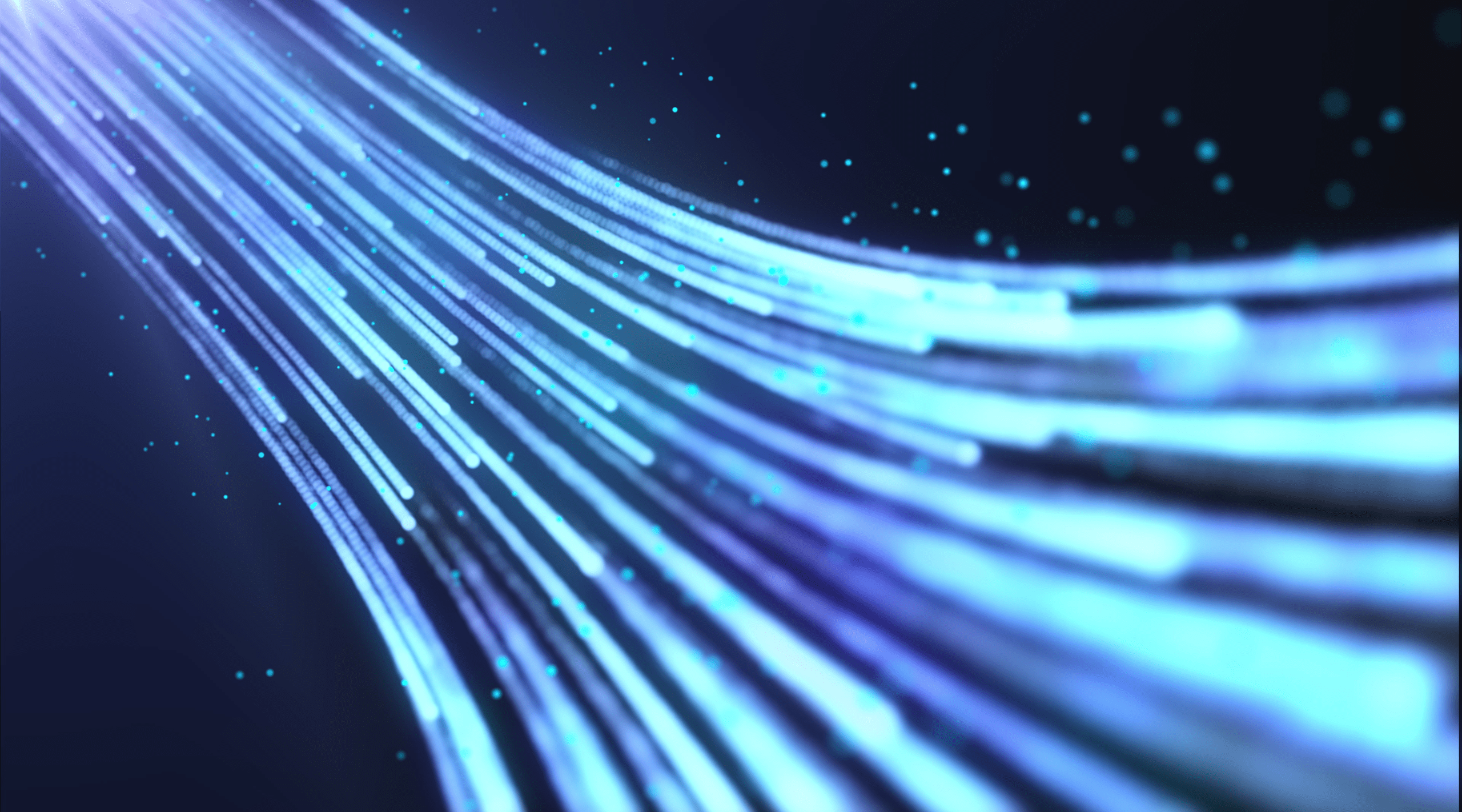 Is your data ready for Artificial Intelligence blog post hero image, CGI of data stream