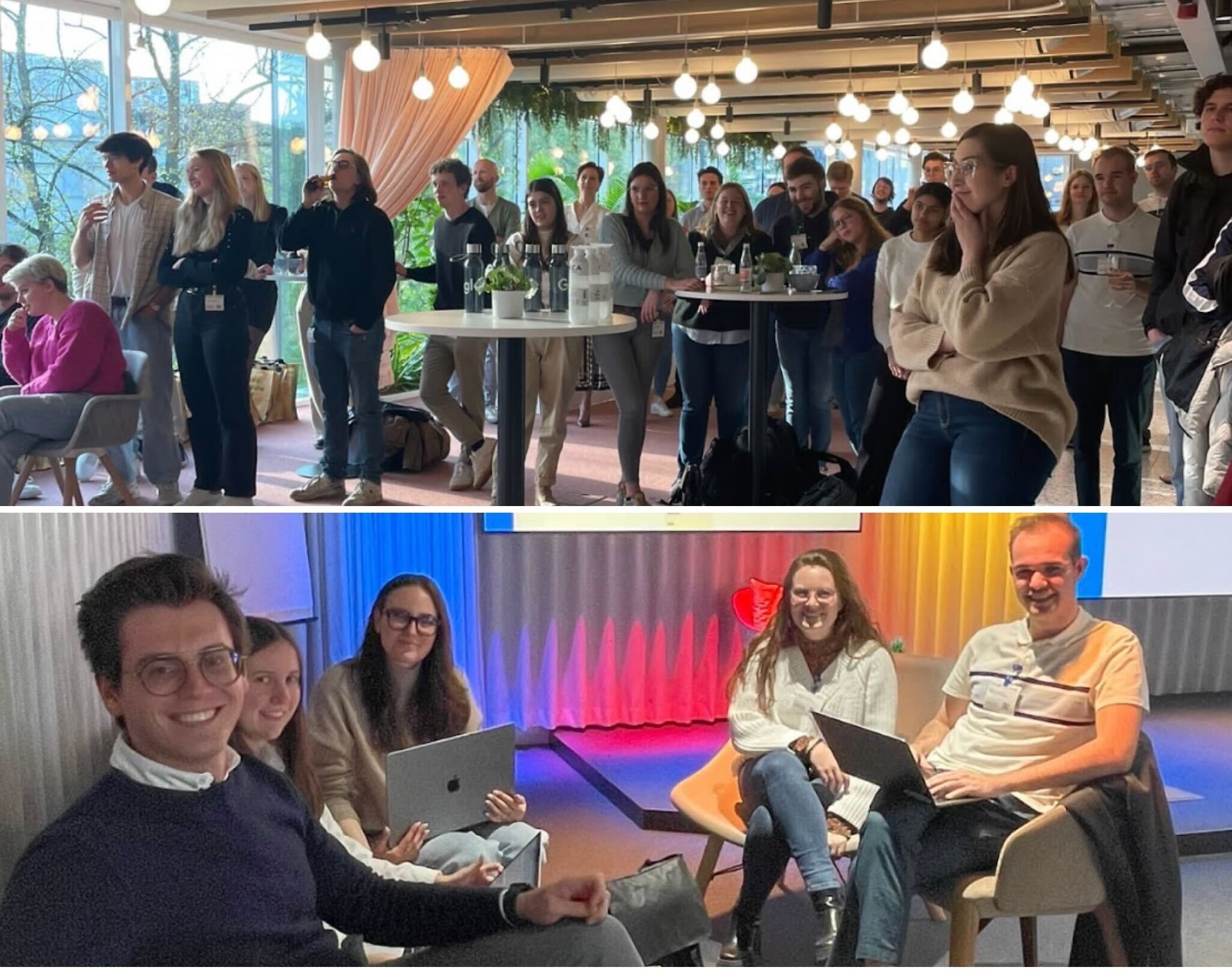 students at the Google visit