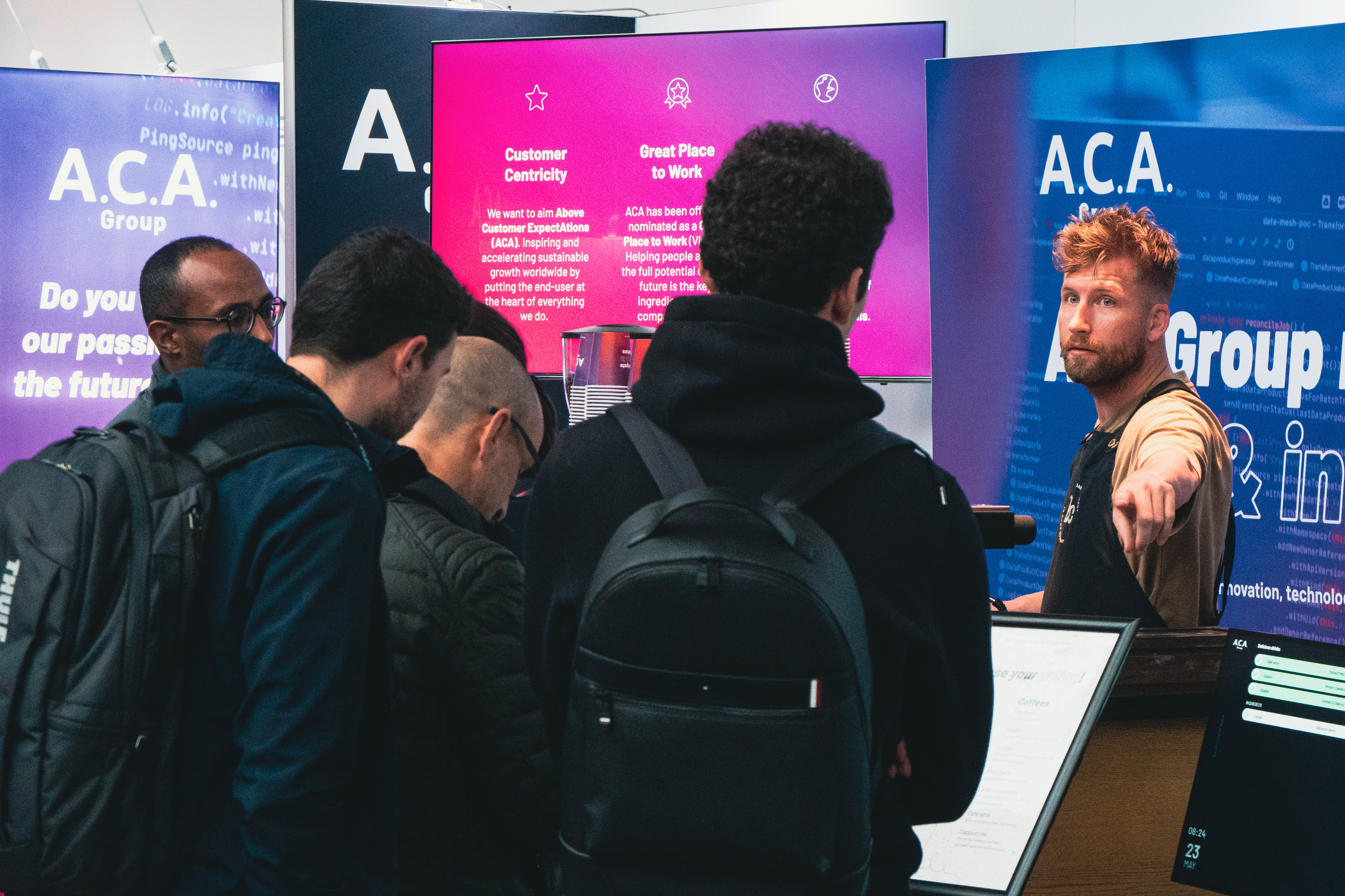 Barista at Voxxed Days Brussels 2023 - ACA Group Booth