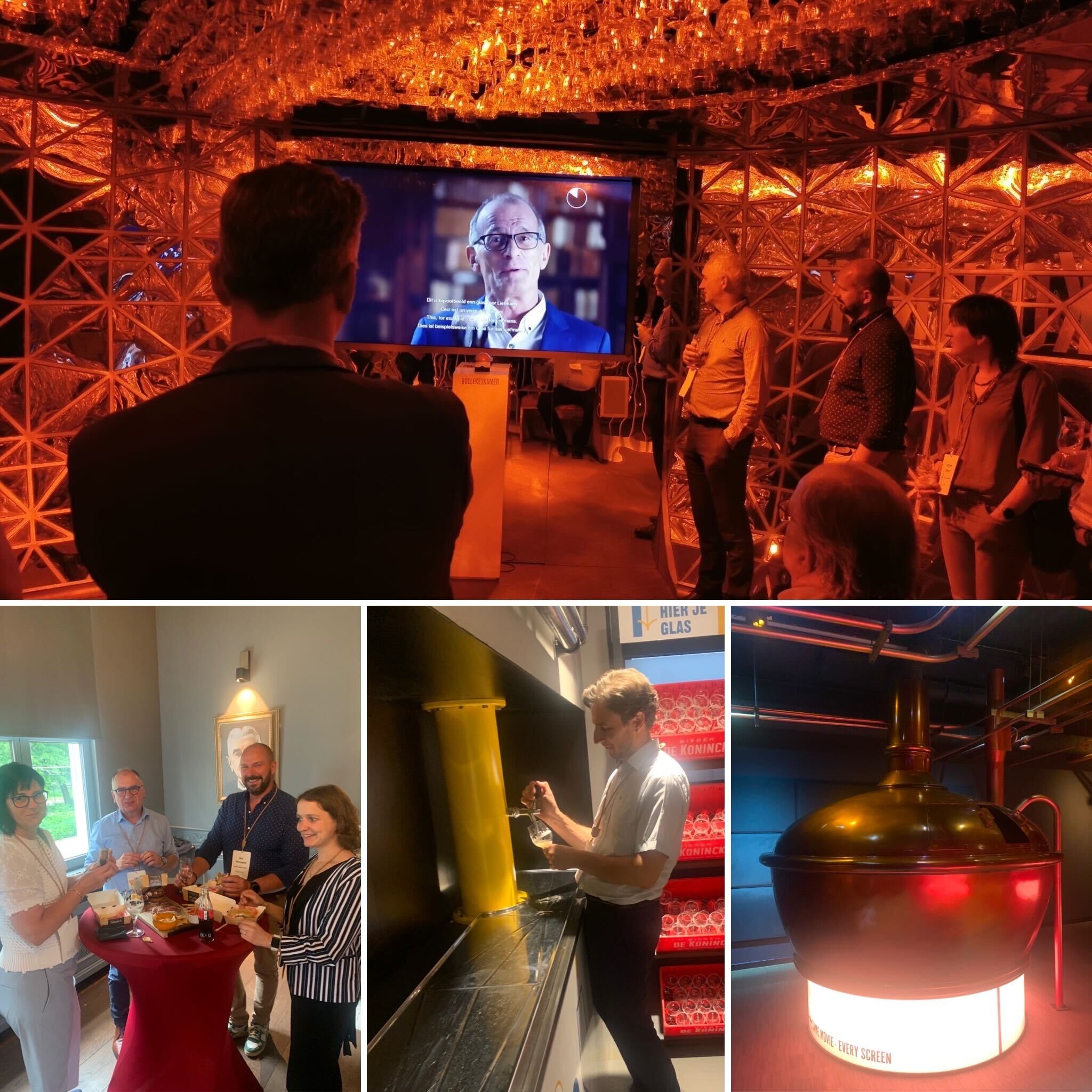 Antwerp City Brewery interactive tour during ACA Group and OutSystems Lowcode event
