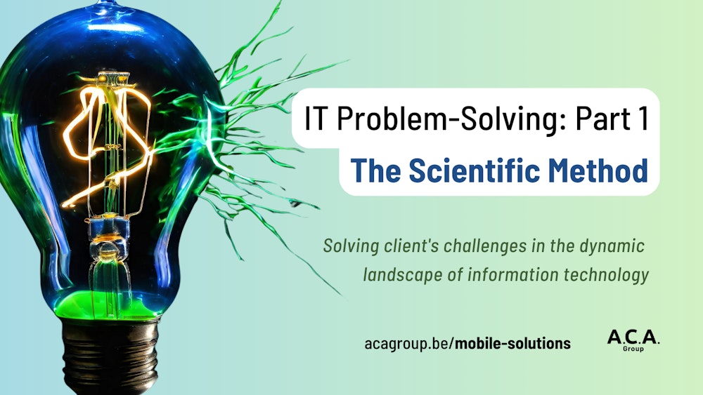 IT Problem-Solving: Part 1. The Scientific Method