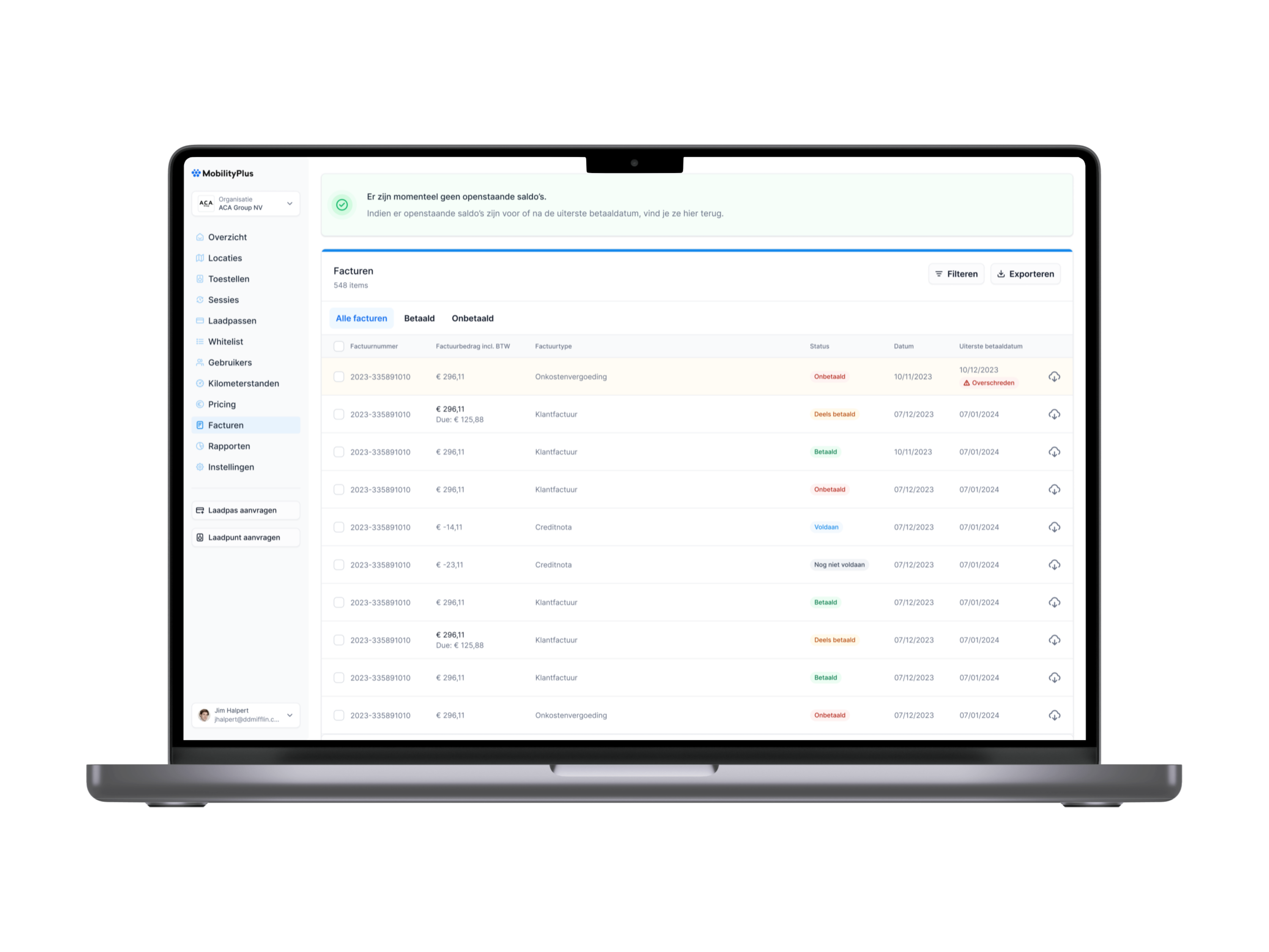 MobilityPlus dashboard