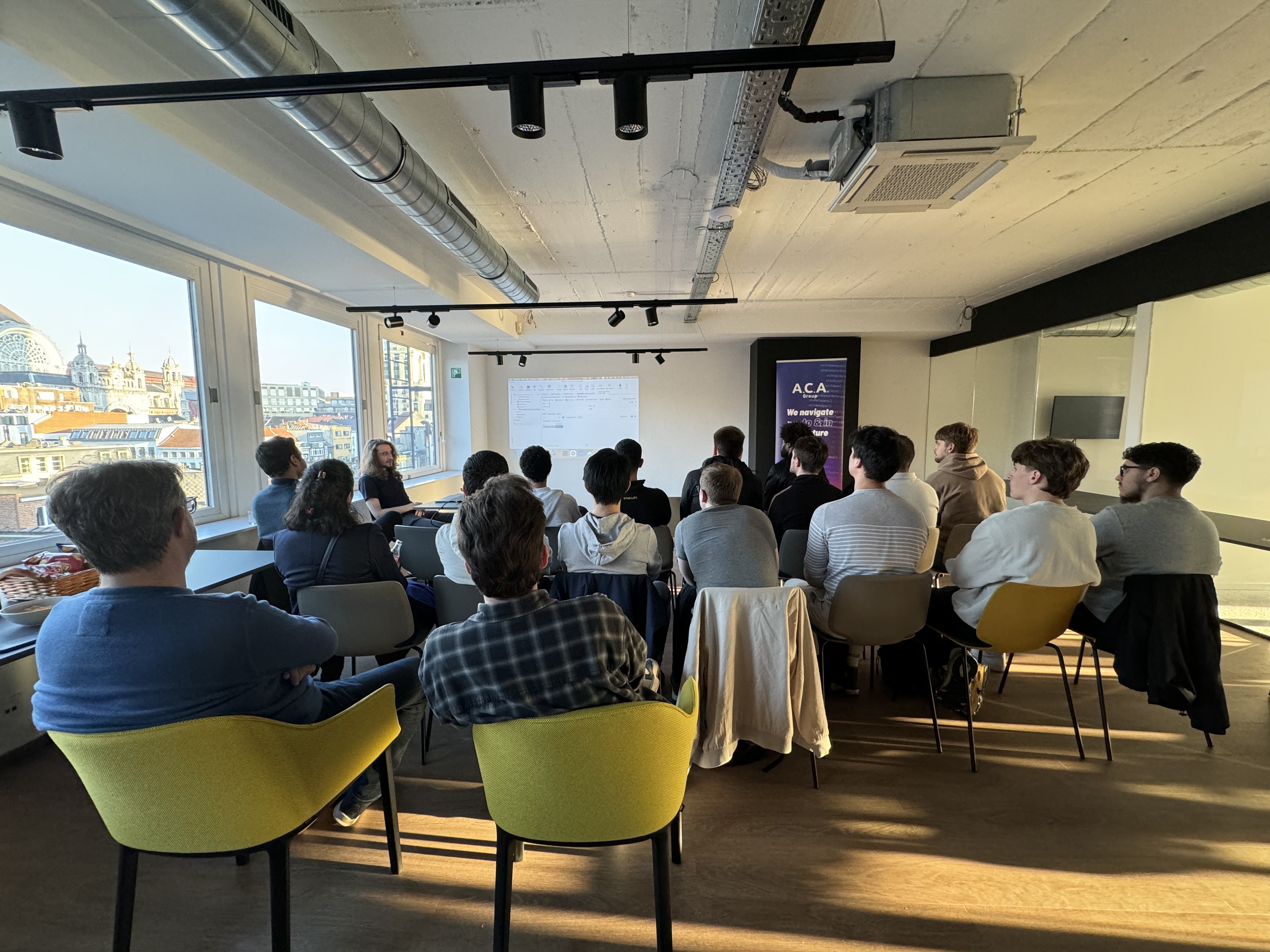 Ricardo Pires during the MongoDB Belgium meetup