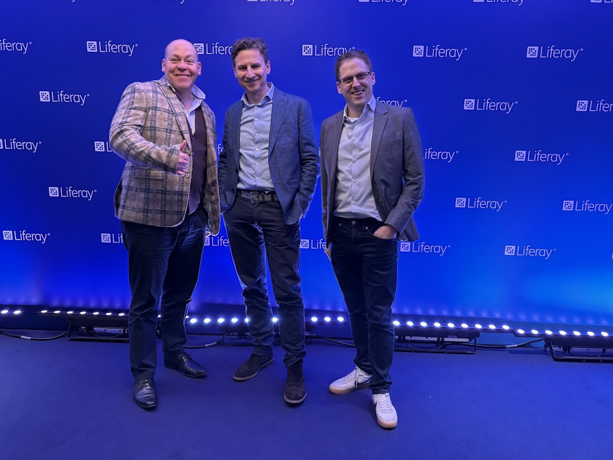 brendan binedell, kristof lauwagie and tom claus at liferay SKO