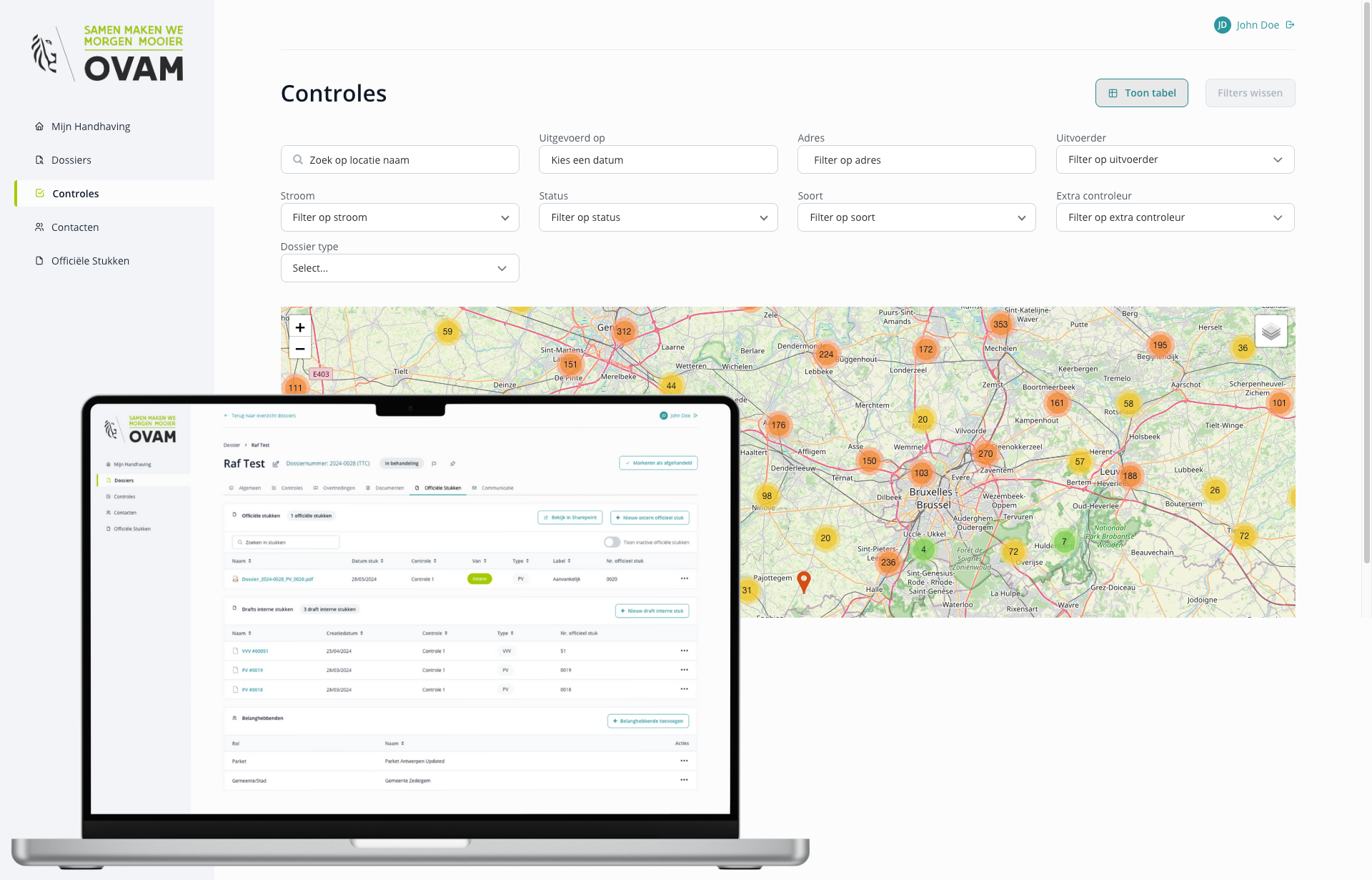 OVAM case management system for enforcement team