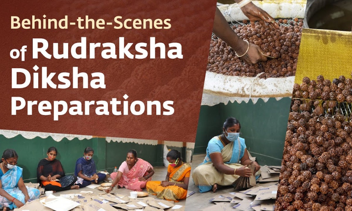 Behind-the-Scenes of Rudraksha Diksha Preparations