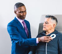 Patient receiving care from a cardiologist at San Diego Cardiac
