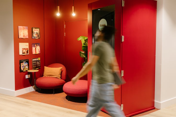 Phone booth and breakout space