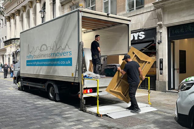 Nifty Business Movers Van and Workers