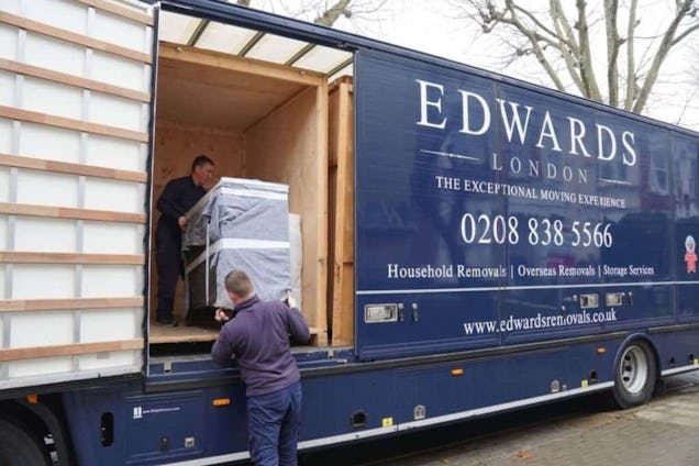 Edwards Removals Men Loading a Van