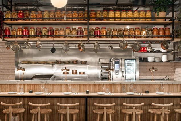Amber's open kitchen and dining space