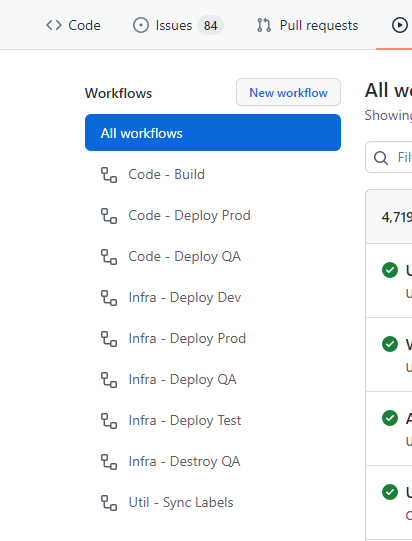 GitHub Actions workflows