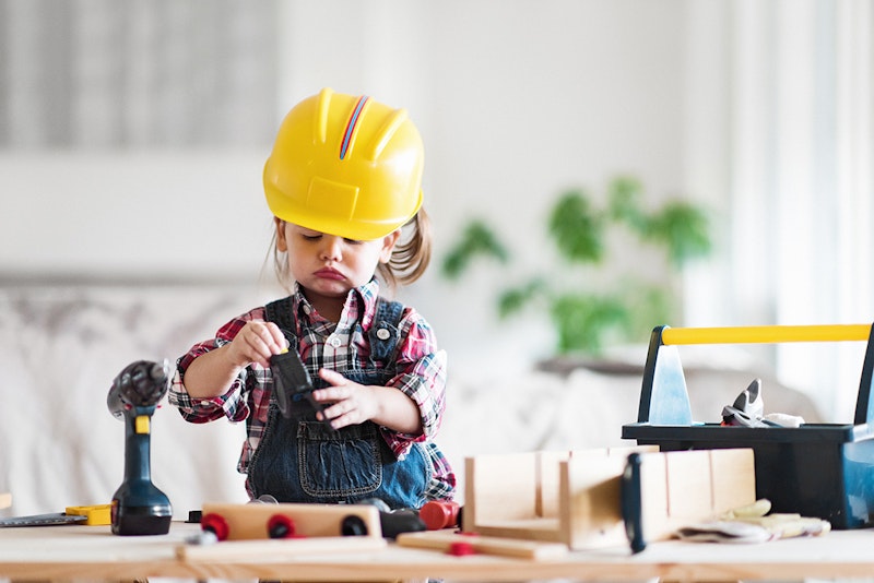 Girl with tools