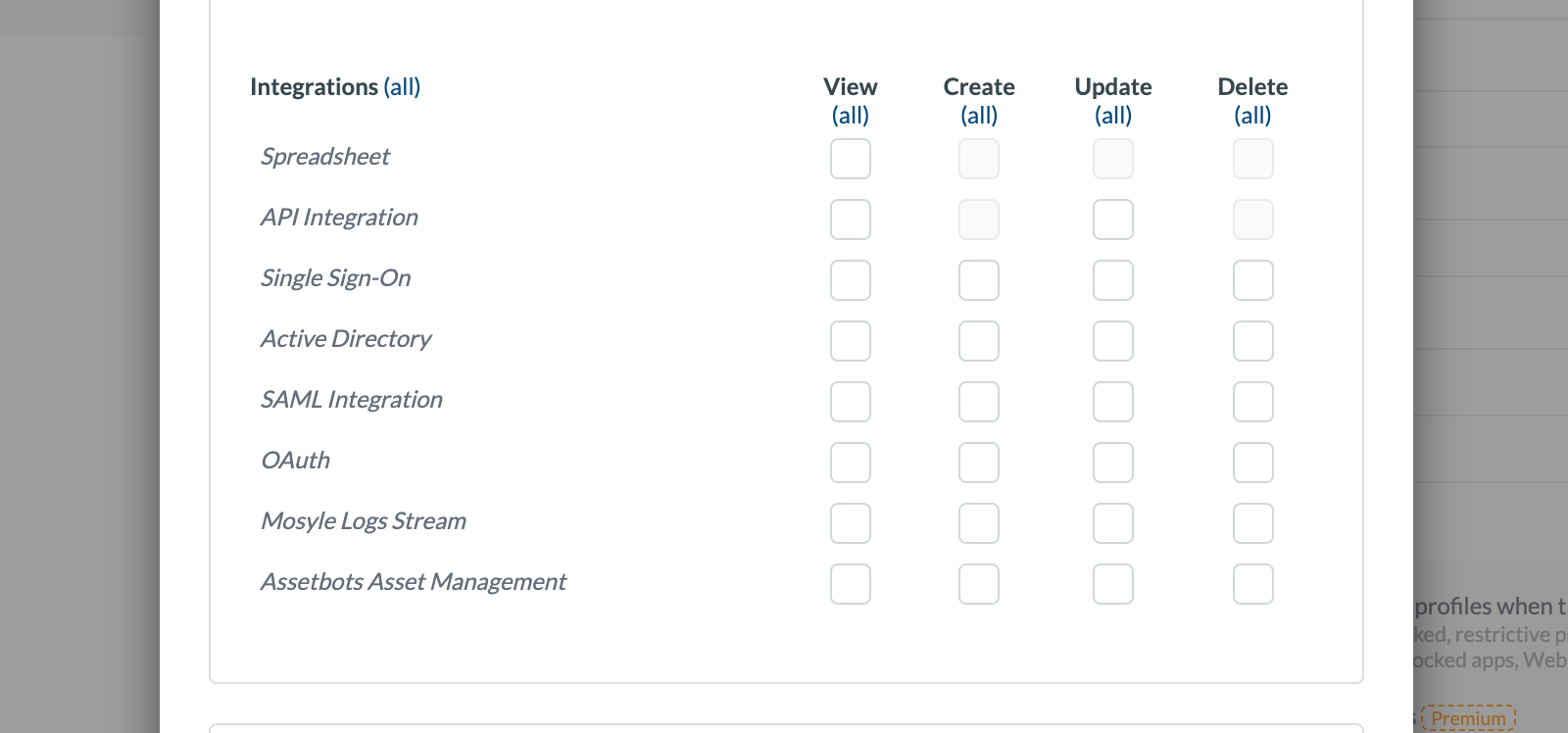 Mosyle custom role permissions