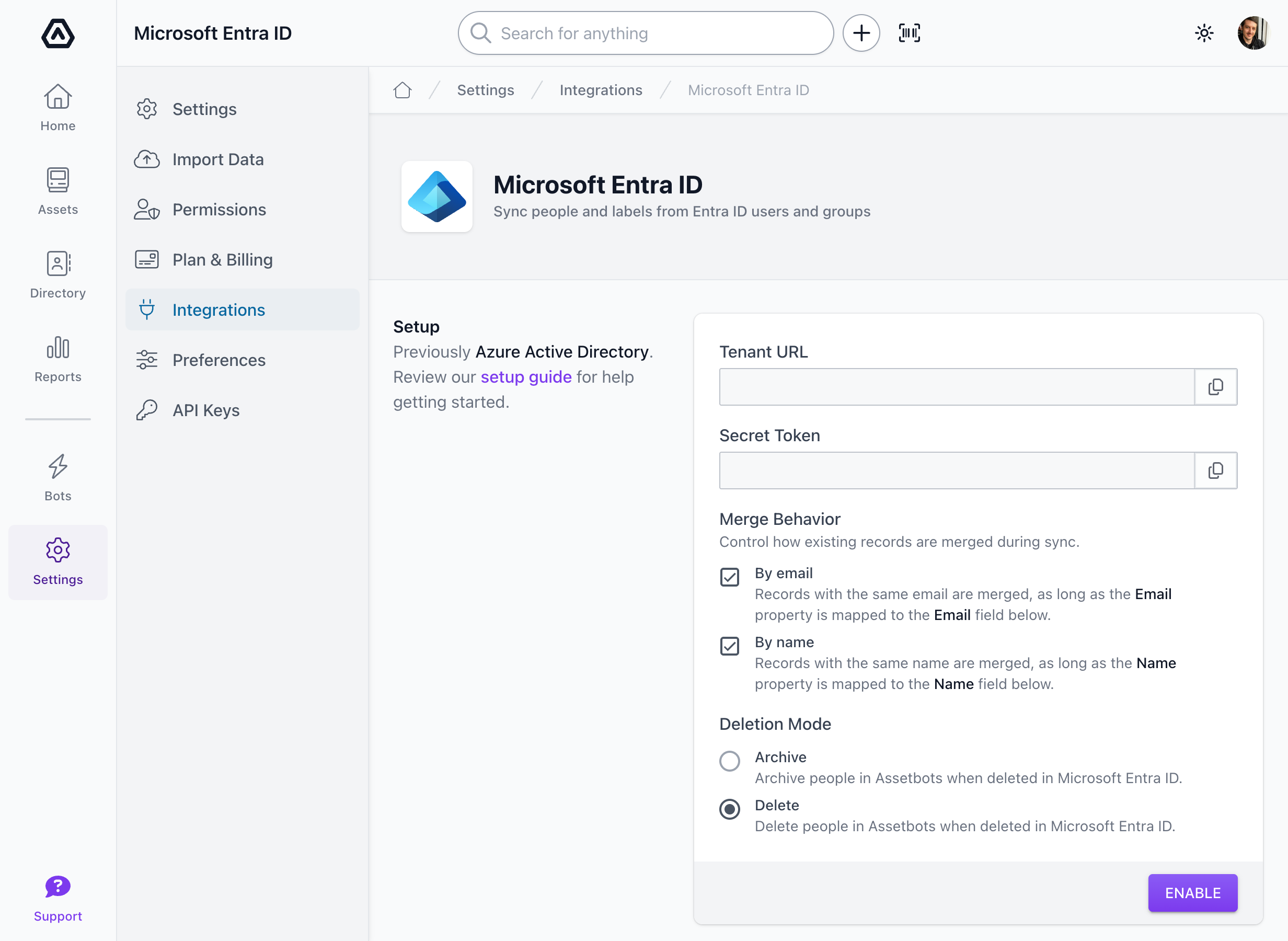 Enable Microsoft Entra ID integration