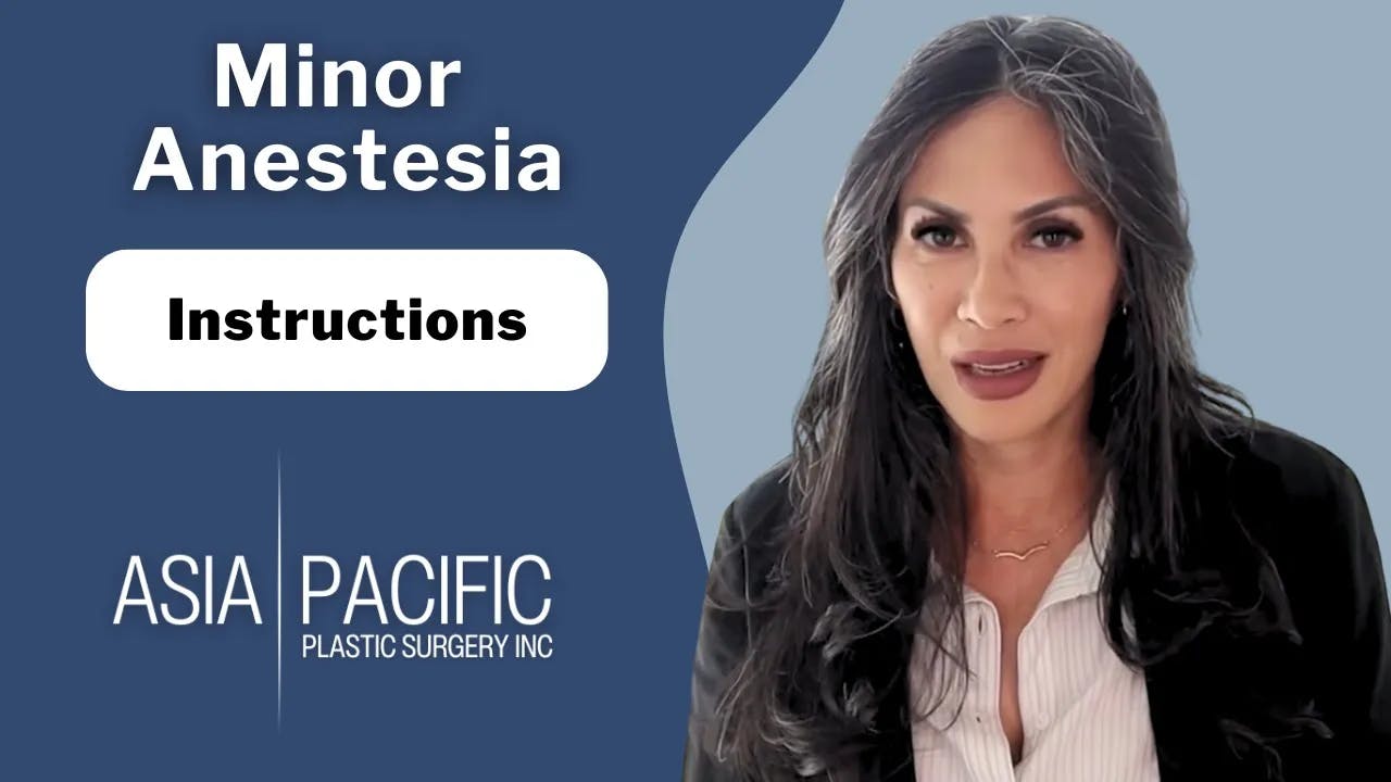 minor anesthesia instructions