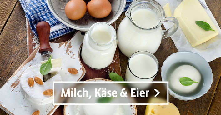 Milch, Käse und Eier aus der Region