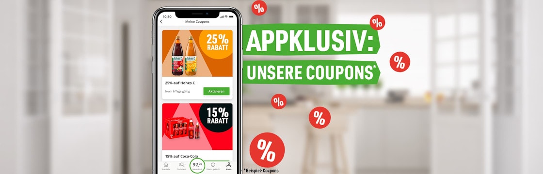 Exklusiv in der App: Unsere Coupons
