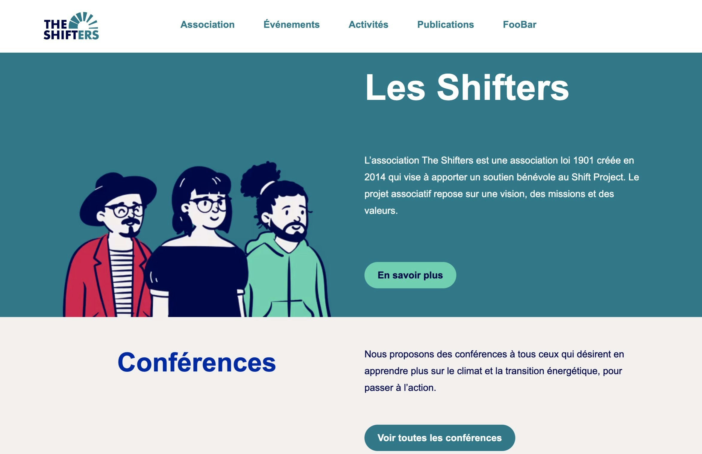 Pilotage technique de la creation du site des bénévoles du Shift Projet