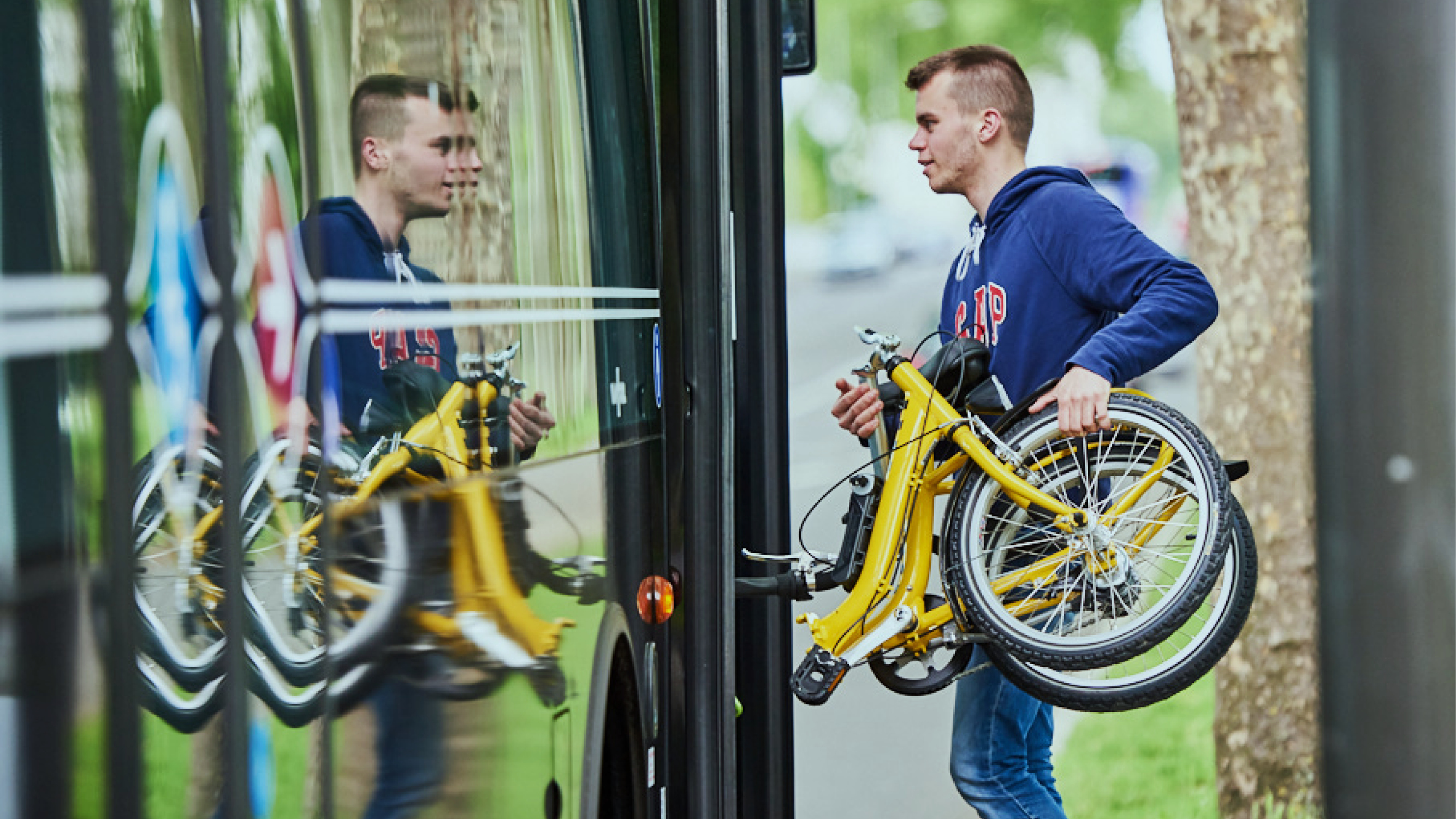 promote travel by bike and bus