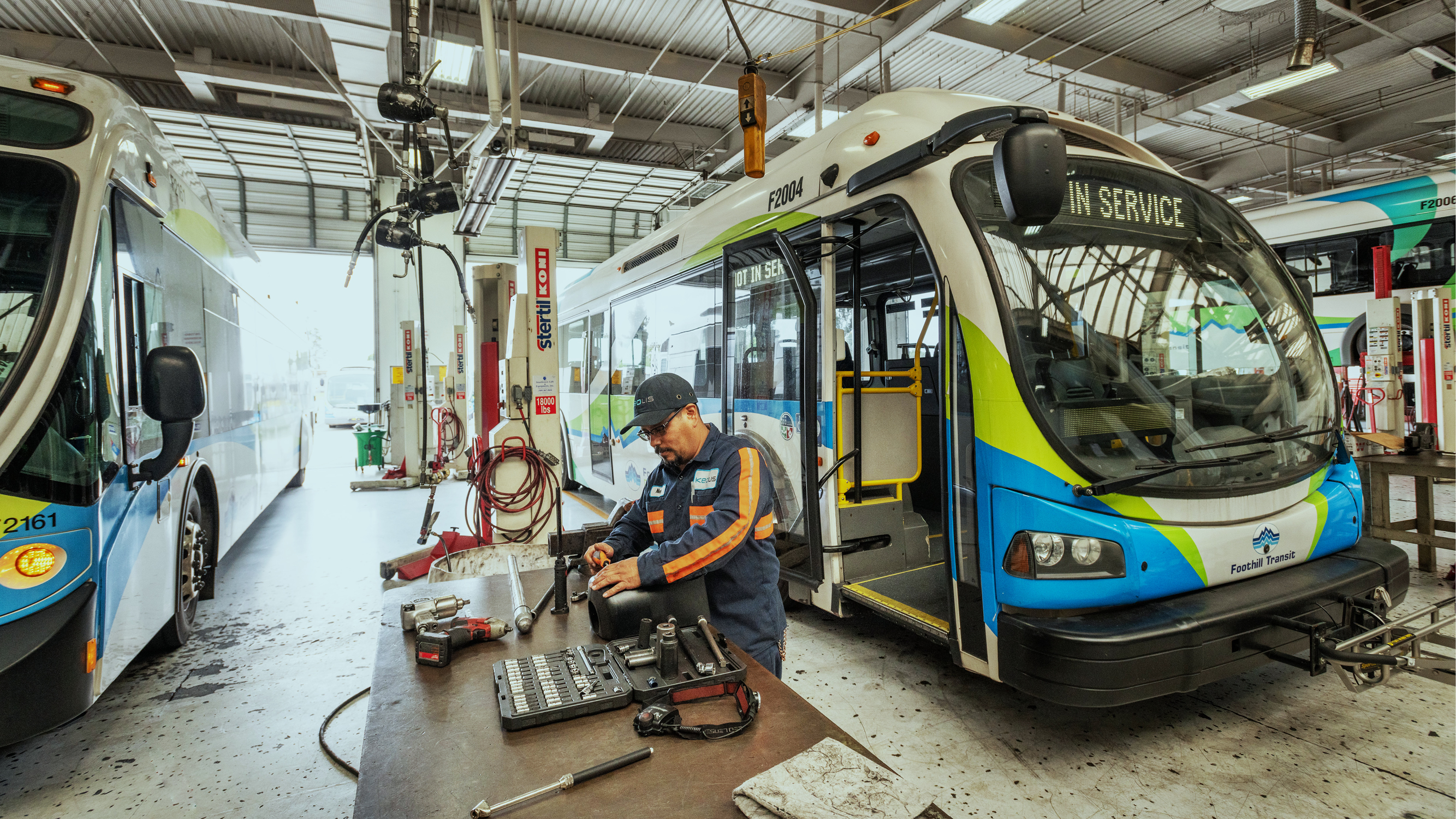 maintenance de bus