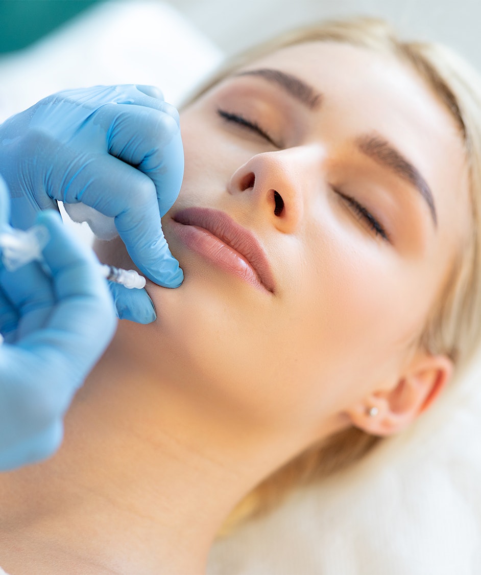woman getting botox injections