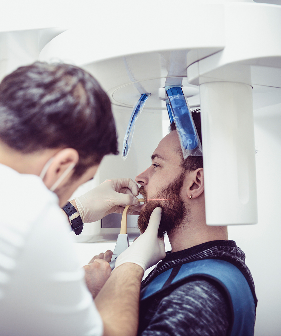 person getting dental xray