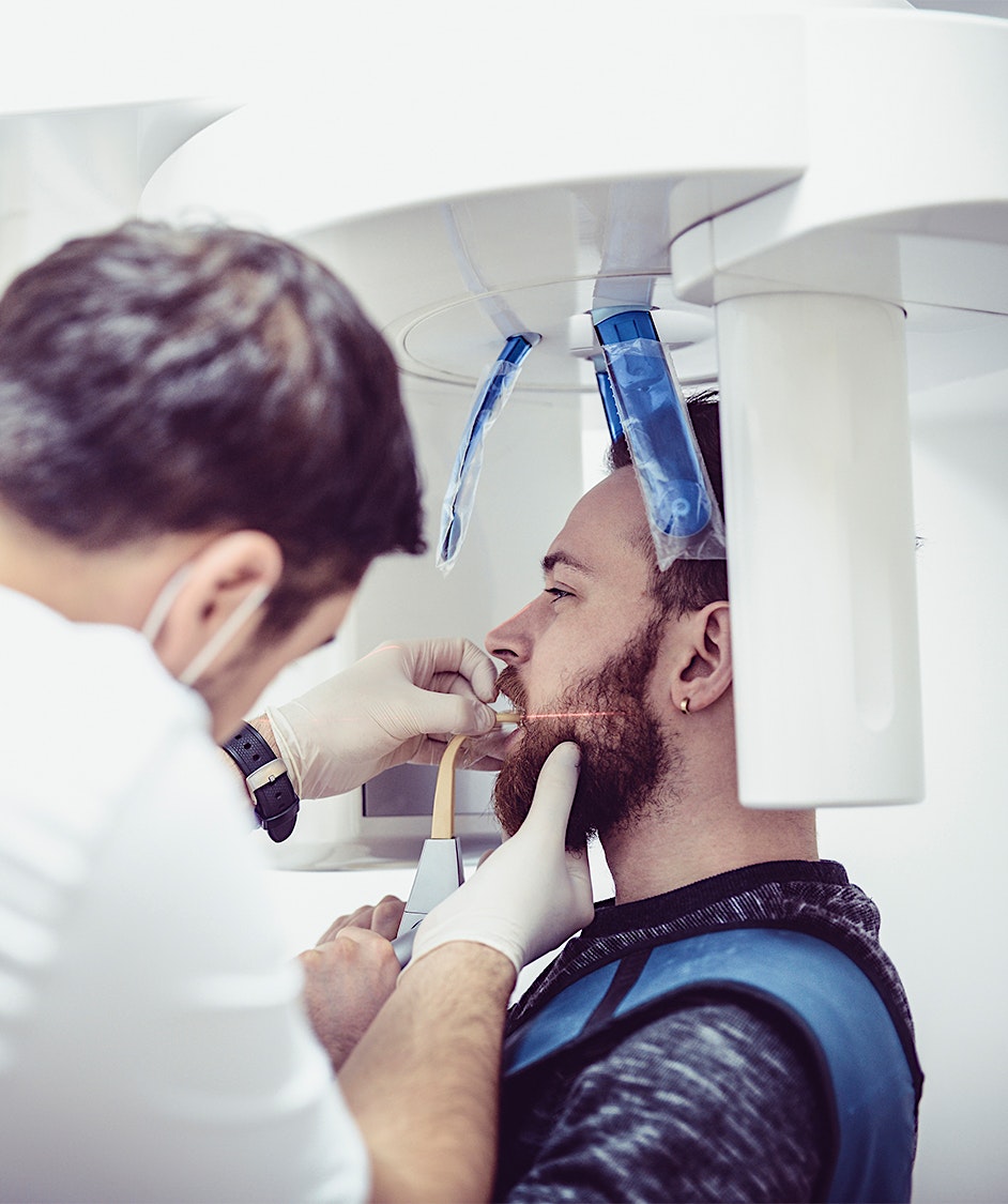 person getting dental xray