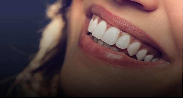 Close up of woman's smile